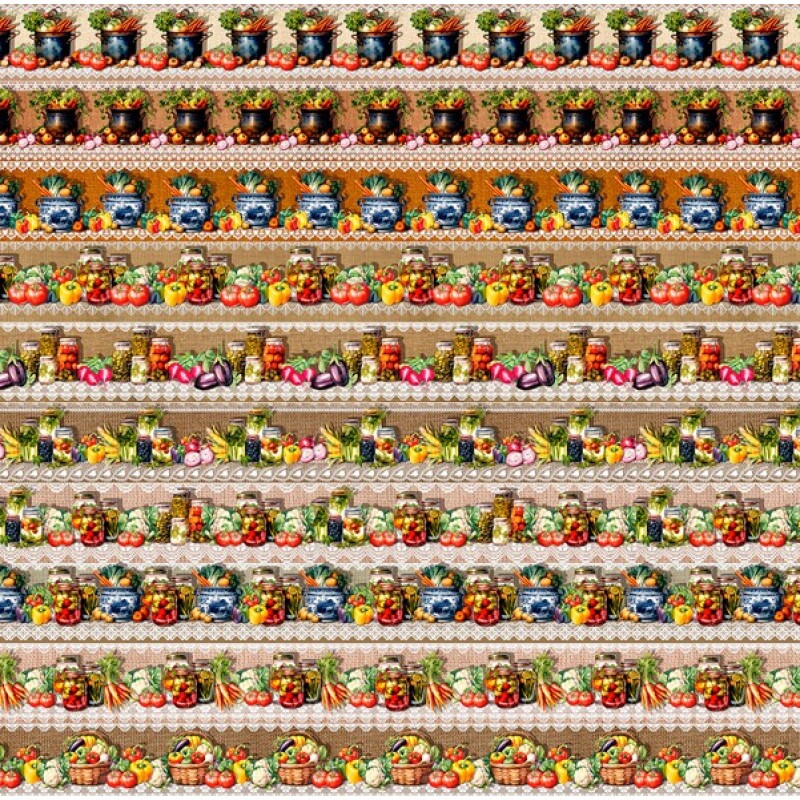 COLEÇÃO BOM SABOR POR JUARI SOUZA -TRIC.DIGITAL - BARRADO LEGUMES 88649-01