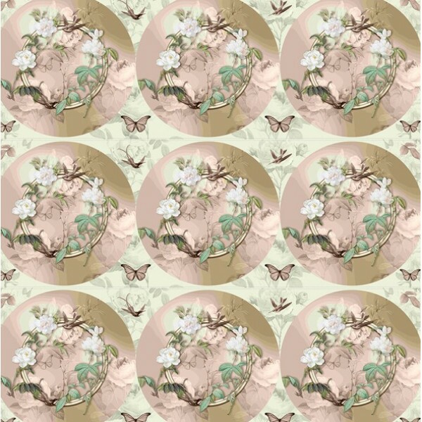 COL/ ROSA-STORIA STAMPA/FÊ CORDEIRO-DIGITAL-SOUSPLAT BEGE(1,48mx0,50m)-(80772VAR-02)-(E8955)