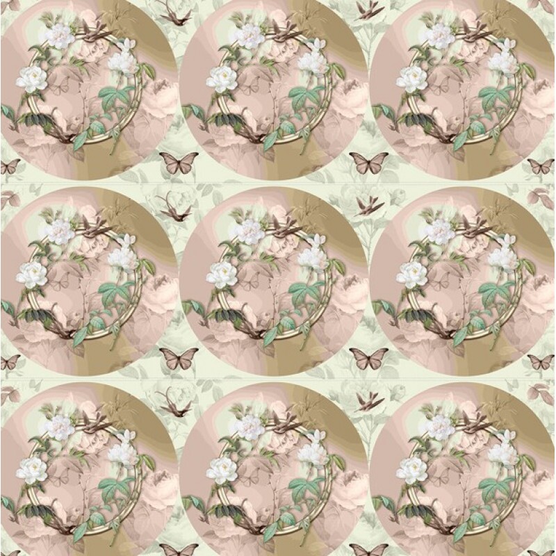 COL/ ROSA-STORIA STAMPA/FÊ CORDEIRO-DIGITAL-SOUSPLAT BEGE(1,48mx0,50m)-(80772VAR-02)-(E8955)