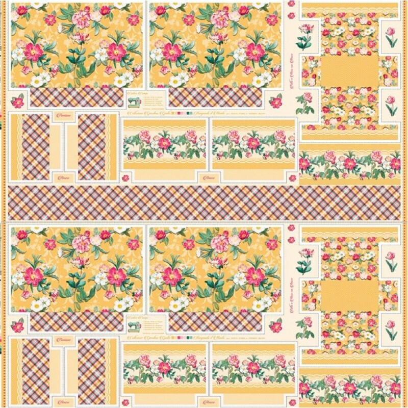 COLEÇÃO GIARDINO - TRIC. EST - DIGITAL - PAINEL GIARDINO GIALLO - ( 1,48M x 82cm ) - 87334-02 C