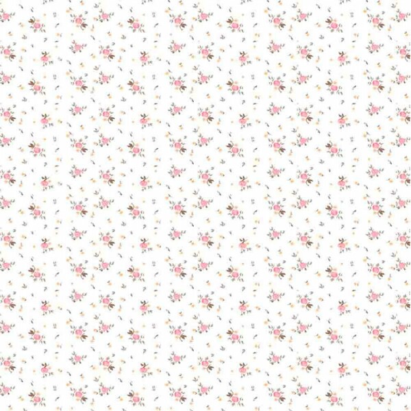 COLEÇÃO ELEGANCE - FLORAL ROSE COM FOLHAS- ( FD 300 ) - R