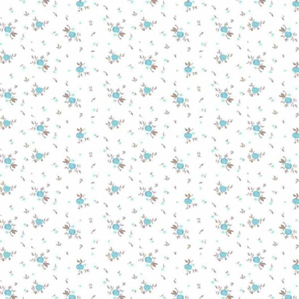 COLEÇÃO ELEGANCE - FLORAL VERDE COM FOLHAS