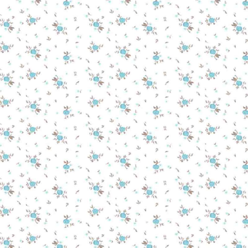 COLEÇÃO ELEGANCE - FLORAL VERDE COM FOLHAS