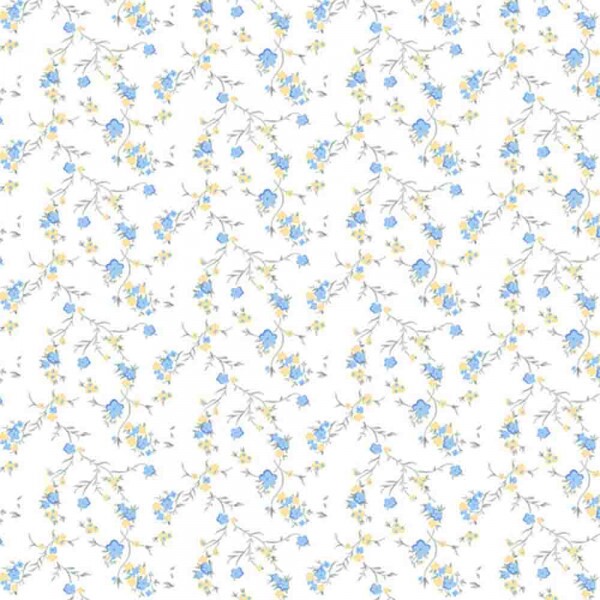 COLEÇÃO ELEGANCE - FLORAL AZUL COM RAMOS - RI