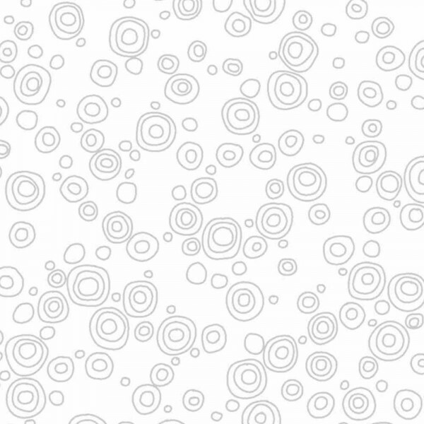 COLEÇÃO BUBBLES - CIRCULOS BRANCO C/ BRANCO