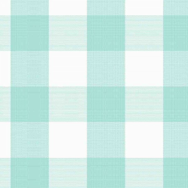 TRICOLINE FIO TINTO XADREZ GRANDE - VERDE ACQUA