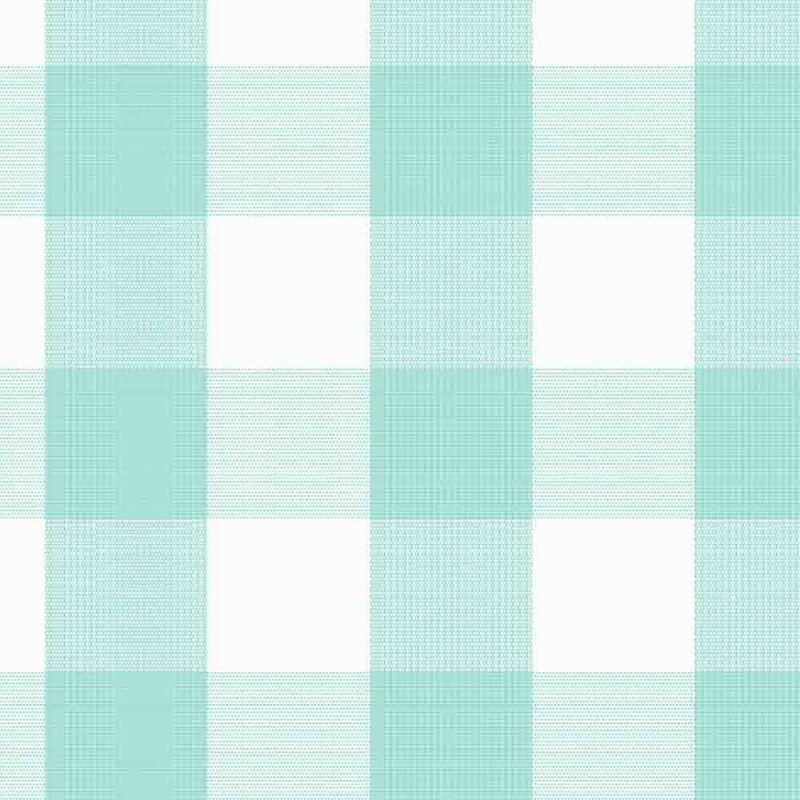 TRICOLINE FIO TINTO XADREZ GRANDE - VERDE ACQUA