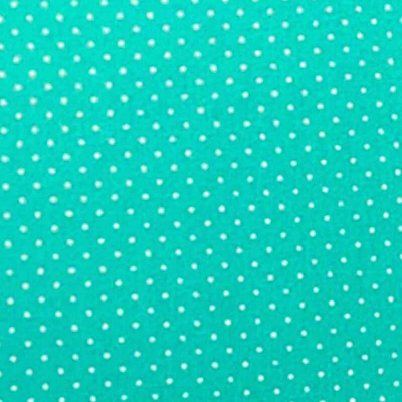 TRIC. BASICS NEW PREMIUM - COLEÇÃO ESSENTIALS - MICRO POAS BRANCO - FUNDO TIFFANY - ( E047) - T