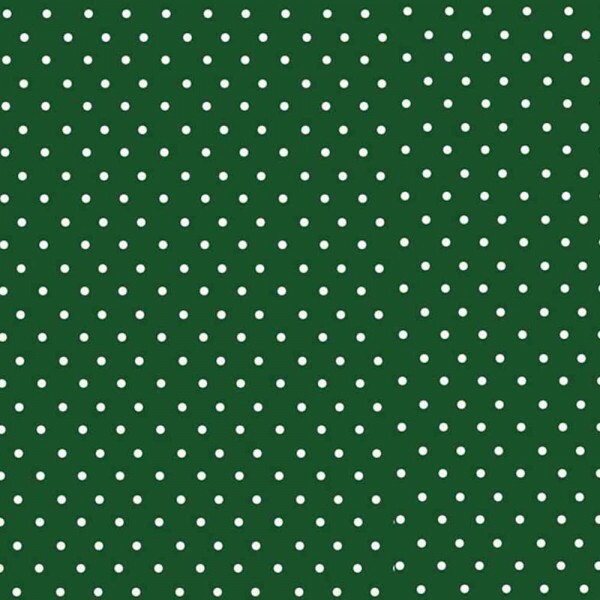 TRIC. BASICS NEW PREMIUM - COLEÇÃO ESSENTIALS - MICRO POAS BRANCO - FUNDO VERDE CANA - ( E047) - T