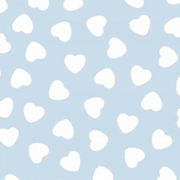 TRIC. NEW PREMIUM - COLEÇÃO ESSENTIALS - CORAÇÃO BRANCO C/ FD AZUL BEBE