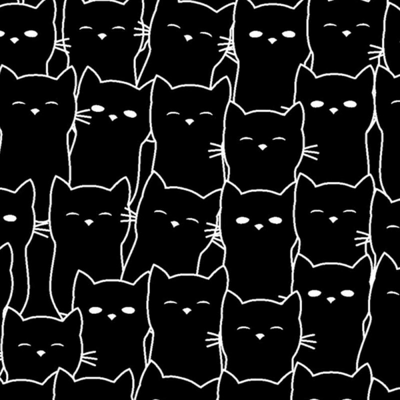 TRIC. NEW PREMIUM - COLEÇÃO ESSENTIALS - FD PRETO C/ CAT BRANCO