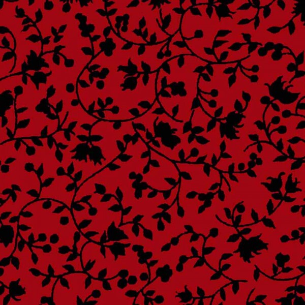 TRIC. NEW PREMIUM - COLEÇÃO ESSENTIALS - FLORAL PRETO FD VERMELHO