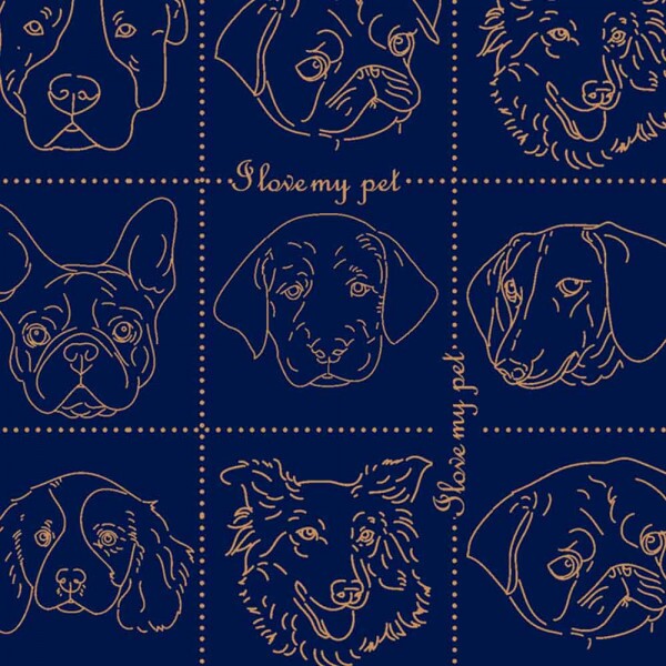 TRIC. NEW PREMIUM - COLEÇÃO ESSENTIALS - DOGS FUNDO MARINHO