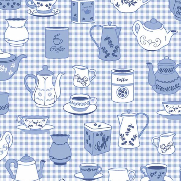 TRIC. NEW PREMIUM - COLEÇÃO ESSENTIALS - BULE E XICARAS AZUL