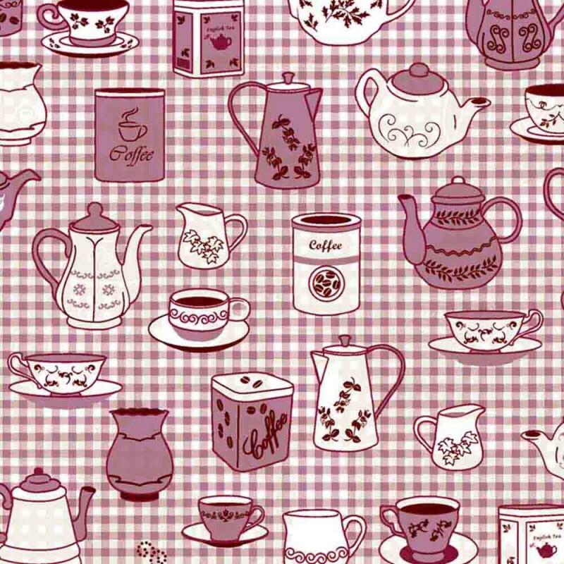 TRIC. NEW PREMIUM - COLEÇÃO ESSENTIALS - BULE E XICARAS VINHO