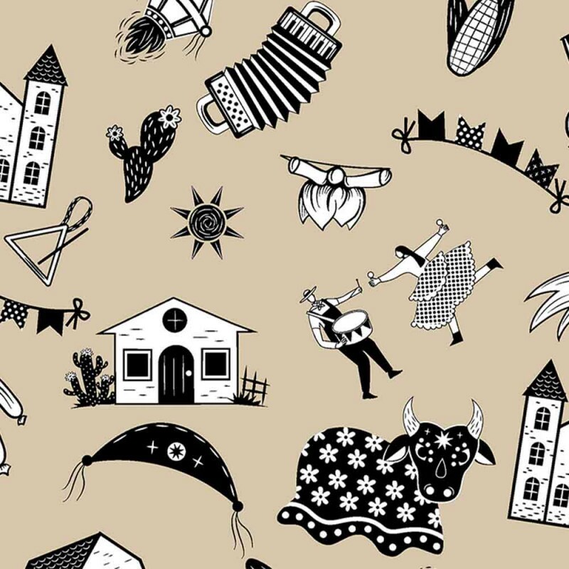 TRIC. NEW PREMIUM - COLEÇÃO JUNINO 2024 - CORDEL FD BEGE