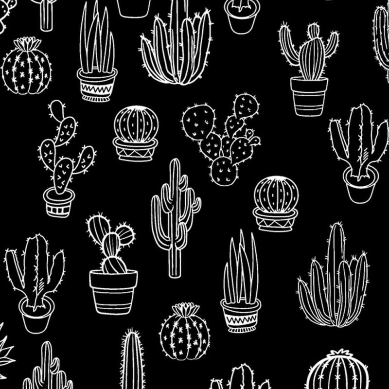 TRIC. NEW PREMIUM - COLEÇÃO ESSENTIALS - CACTOS FD PRETO