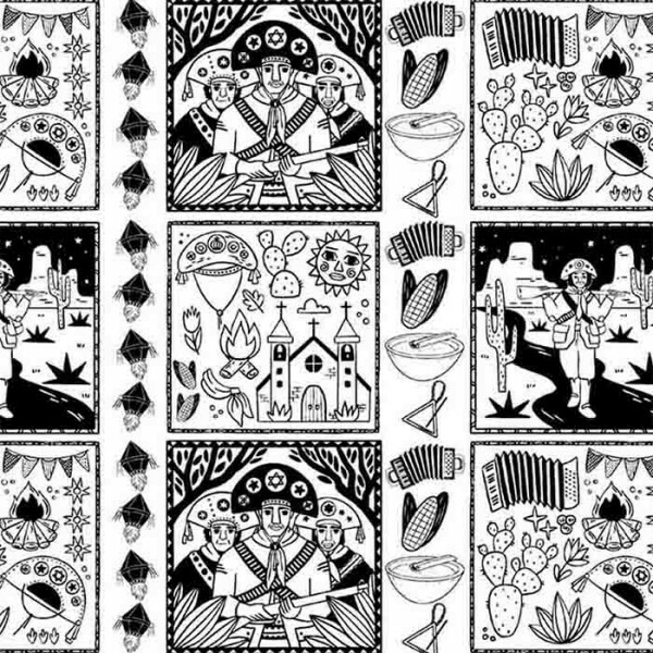 COLEÇÃO FESTA JUNINA -  TRIC EST ROTATIVO - LARG 1,50m - CORDEL QUADROS