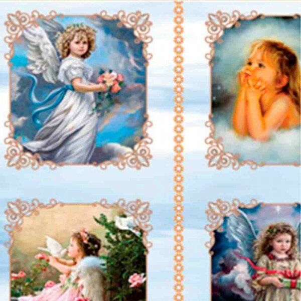 DIGITAL - BARRADO DE ANJOS MEDIO 10CM X 10CM  - ( 9000-67 ) - P