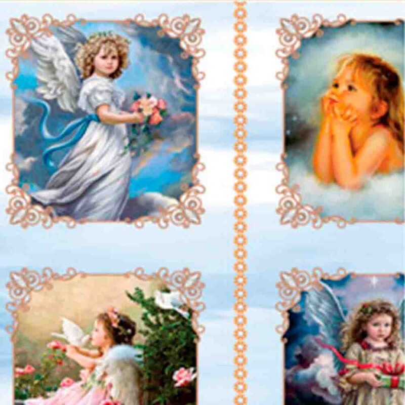 DIGITAL - BARRADO DE ANJOS MEDIO 10CM X 10CM  - ( 9000-67 ) - P