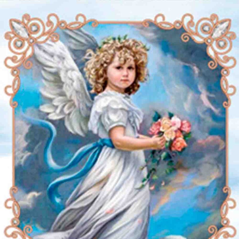 DIGITAL - BARRADO DE ANJOS GRANDE 20CM X 20CM - ( 9000-55 ) - P