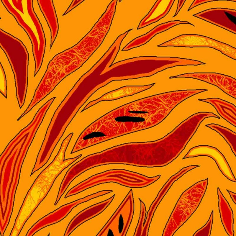 COLEÇÃO AFRICA DIGITAL - VERMELHO C/ LARANJA - ( 80170 VAR,01 ) -  ( E8206 ) - P