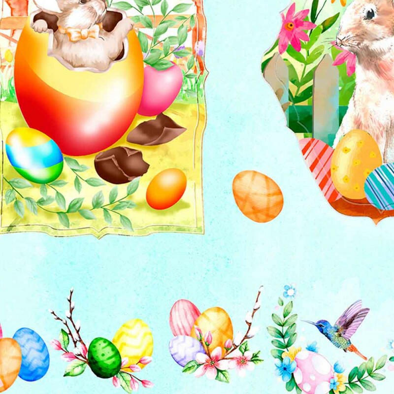 COLEÇÃO DIGITAL PASCOA 2024 - FAIXAS DE COELHOS C/ OVOS - ( 81149 VAR,01 ) -  C