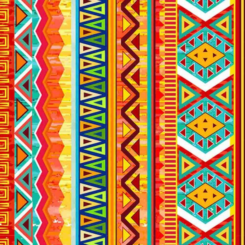 COLEÇÃO AFRICA - TRIC. DIGITAL - FAIXAS GEOMETRICA - ( 82635 VAR,01 ) - C