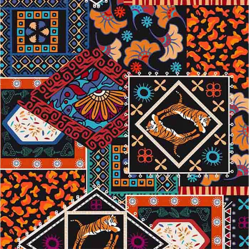 COLEÇÃO AFRICA - TRIC. DIGITAL - FLORAL - ( 82638 VAR,01 ) - C