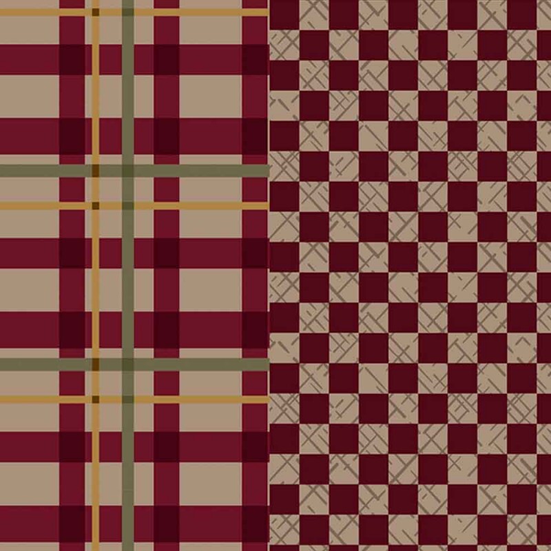 COLEÇÃO BASICS FOR ALL DIGITAL - XADREZ - VINHO - ( 82980 VAR,02 ) - C