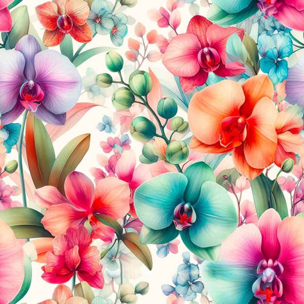 COLEÇÃO GARDEN - TRIC. DIGITAL - ORQUIDEAS - ( 83665 VAR,01 ) - C