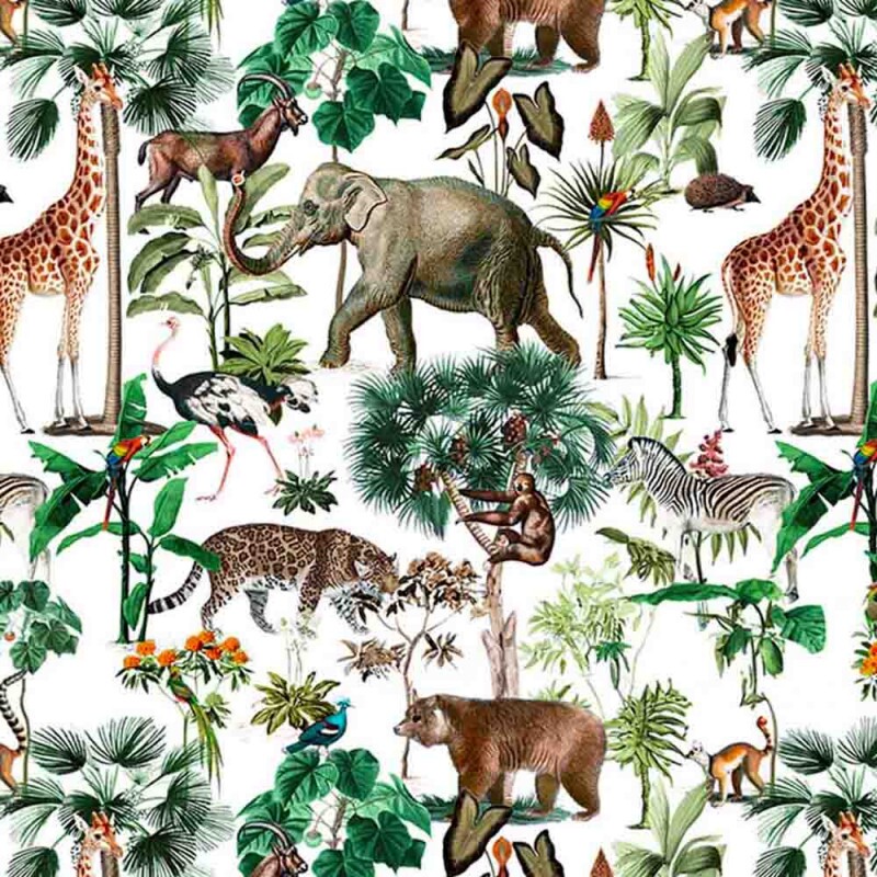 COLEÇÃO SAVANNAH - TRIC. DIGITAL -  ANIMALS FD BRANCO- ( 83674 - VAR01 ) - C