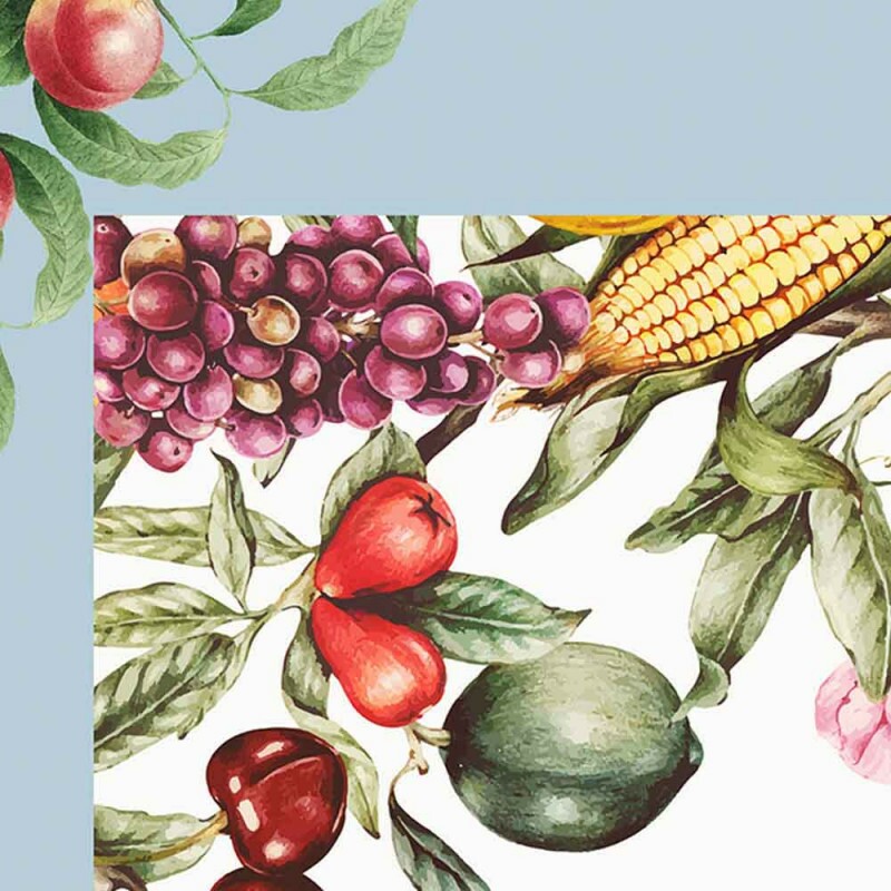 COLEÇÃO HORTIFRUTI - SARJA DIGITAL - PAINEL JOGOS AMERICANO - ( 52CM X40CM / 1,70M X 53CM) - ( 83889 VAR,01 ) - C