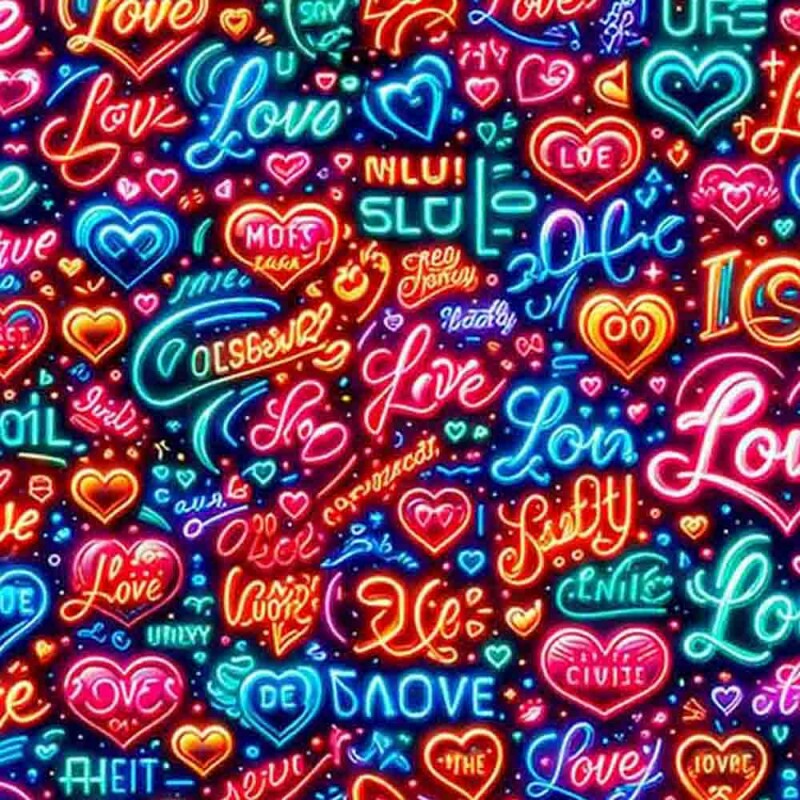 COLEÇÃO NEON - TRIC. EST. DIGITAL - LOVE NEON  - ( 84306 VAR,01 ) - C