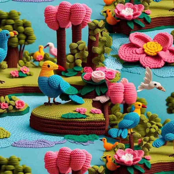 COLEÇÃO LANDSCAPE - TRIC. EST. DIGITAL - PASSARO C/ CROCHET - ( 84670 VAR,01 ) - C