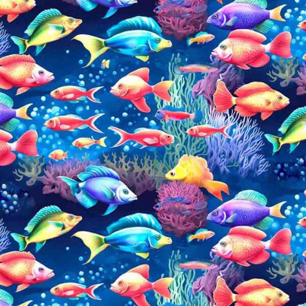 COLEÇÃO FUNDO DO MAR - TRIC. EST. DIGITAL - PEIXES- ( 84869 VAR,01 ) - C