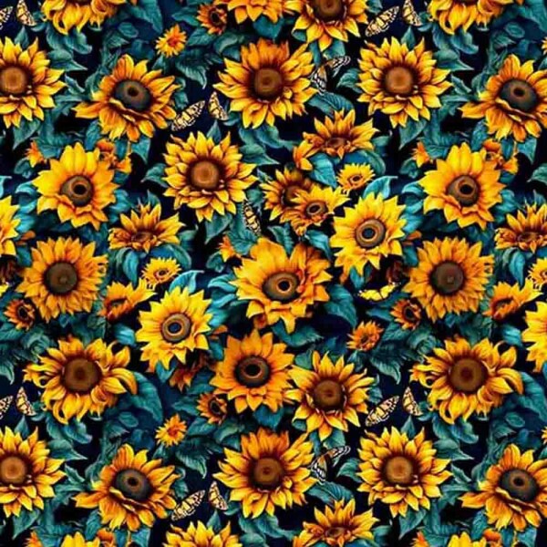 COLEÇÃO SUNFLOWER - TRIC. EST. DIGITAL - GIRASSOL C/ BORBOLETAS (85574) - C