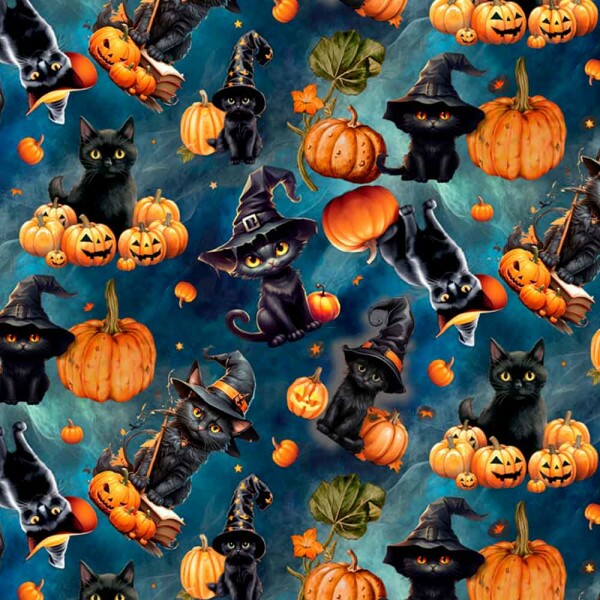 COLEÇÃO DIGITAL HALLOWEEN 2024 - TRIC. EST. DIGITAL - GATO C/ ABOBORA - C