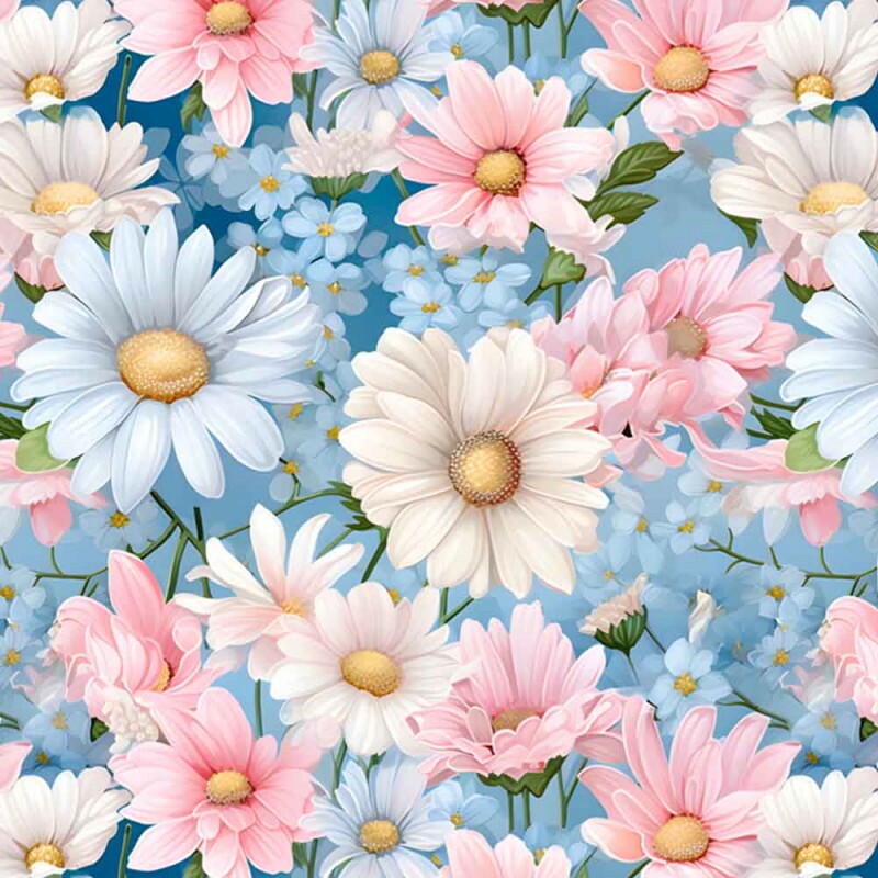 COLEÇÃO ROMANCE - TRIC. EST. DIGITAL - FLORAL AZUL