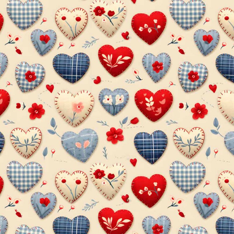 COLEÇÃO AMERICANA - TRIC. EST. DIGITAL -  CORAÇOES - 86226-01 C