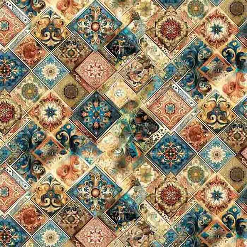 COLEÇÃO ANTIQUES - TRIC. EST. DIGITAL - PATCHWORK CASHMERE -  86912 C