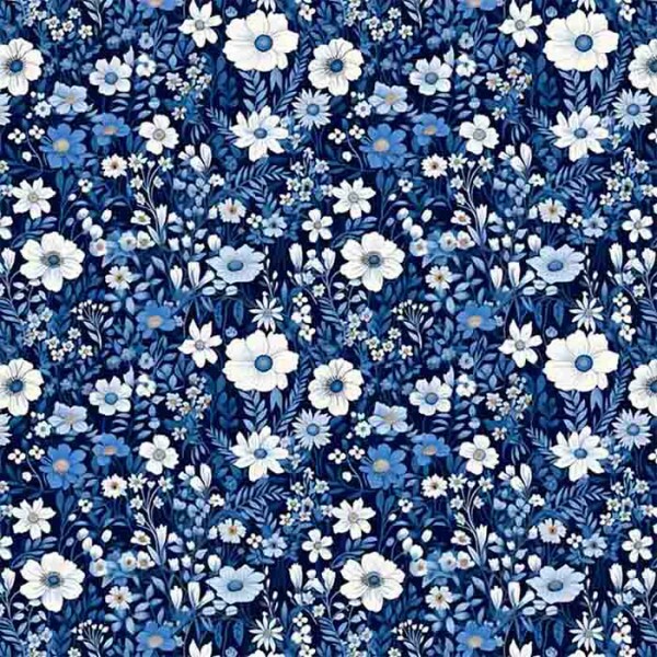 COLEÇÃO SPRING - TRIC. EST. DIGITAL - FLORAL MIUDO BRANCO - ( 87122 var,01 )- ( 87122 var,01 ) - C