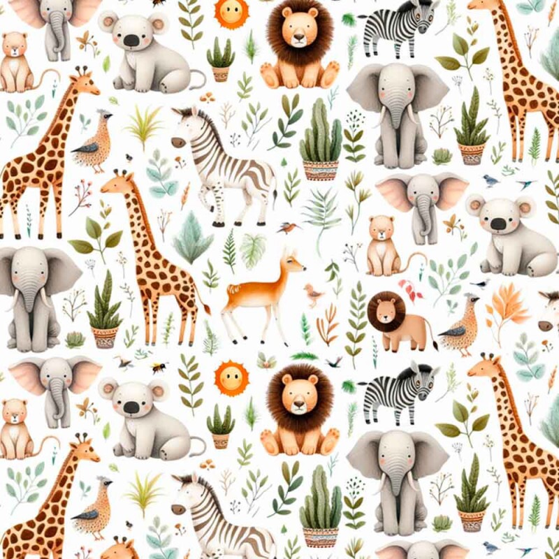 TRICOL. COLEÇÃO SELVA BABY - ANIMAL 02 - 100% ALGODÃO  87812/001