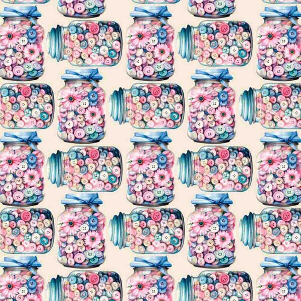COLEÇÃO SEWING DREAMS - TRIC. EST. DIGITAL - POTES DE BOTOES 88276-01
