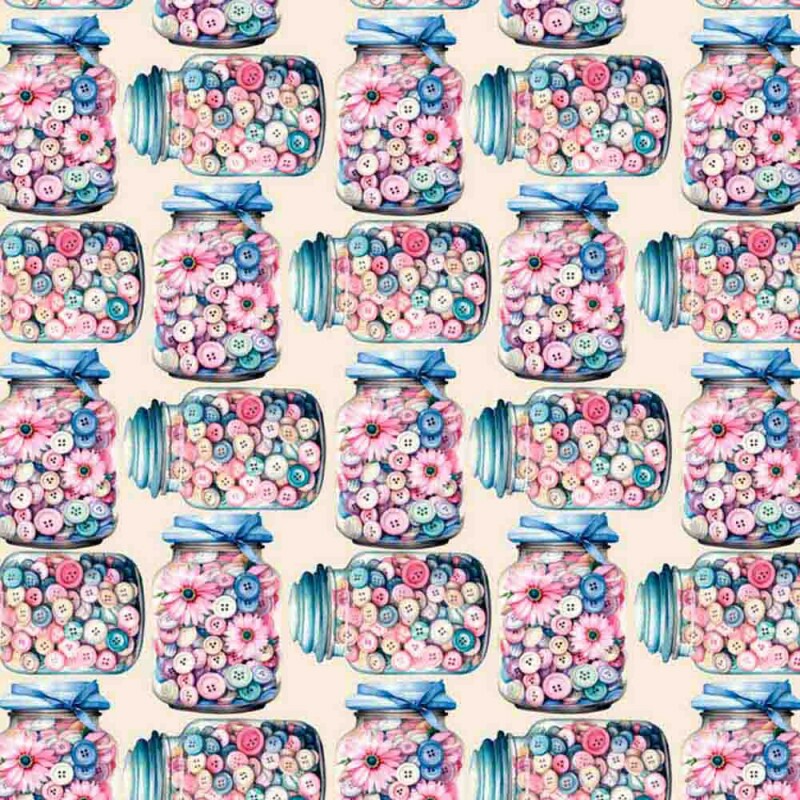 COLEÇÃO SEWING DREAMS - TRIC. EST. DIGITAL - POTES DE BOTOES 88276-01