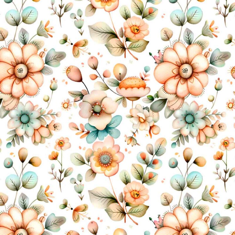 COLEÇÃO MADRIGAL- TRIC. EST. DIGITAL - FLORAL GRANDE AMARELO - 88698-01