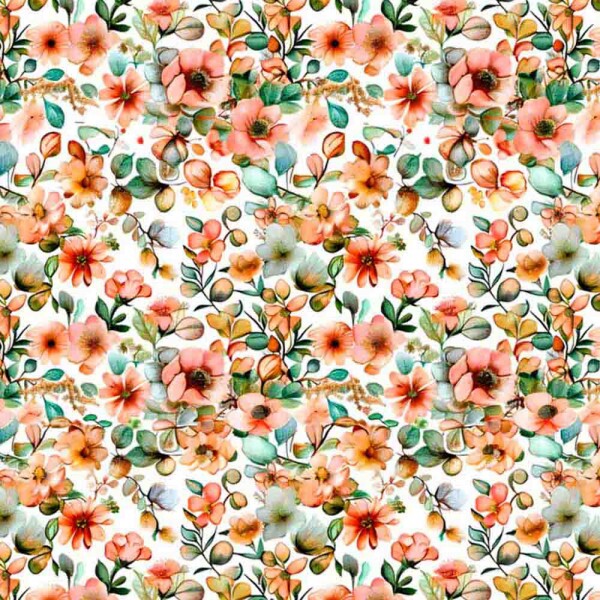 COLEÇÃO MADRIGAL- TRIC. EST. DIGITAL - FLORAL PEQUENO ROSES 88700-01