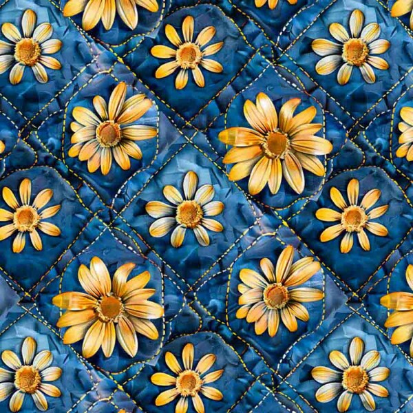 COLEÇÃO JEANS FLORIDO - TRIC. EST. DIGITAL -  FLORAL AMARELO 88803-01