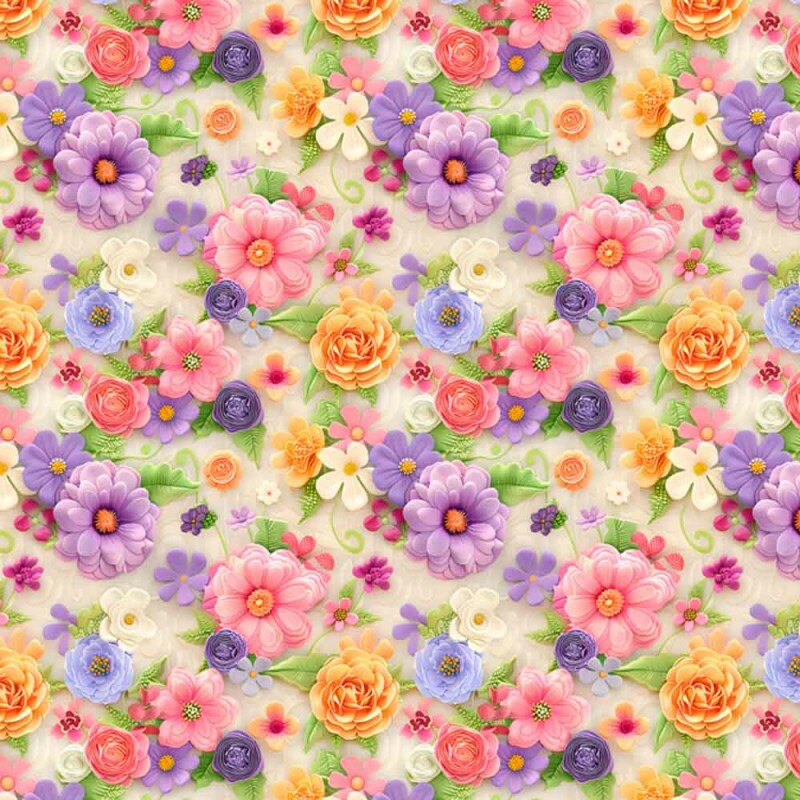 COLEÇÃO ARTESANIA - TRIC. EST. DIGITAL - FLORES COLORIDAS - 88714-01