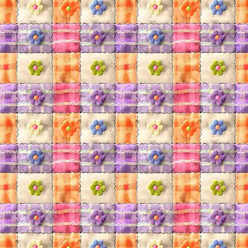 COLEÇÃO ARTESANIA - TRIC. EST. DIGITAL - FLORAL XADREZ  88720-01